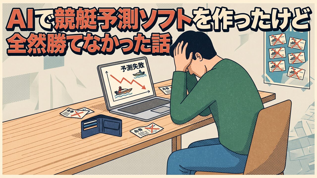AIで競艇予測ソフトを作ったけど全然勝てなかった話